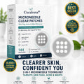 ✨Curalona®2-in-1 Microneedle & Hydrocolloid Patch🍀| Removes Raised Moles, Acne, Flat Warts & Skin Tags | Helps Improve Wrinkles, Scars & Blemishes | Invisible Patches for Face & Body